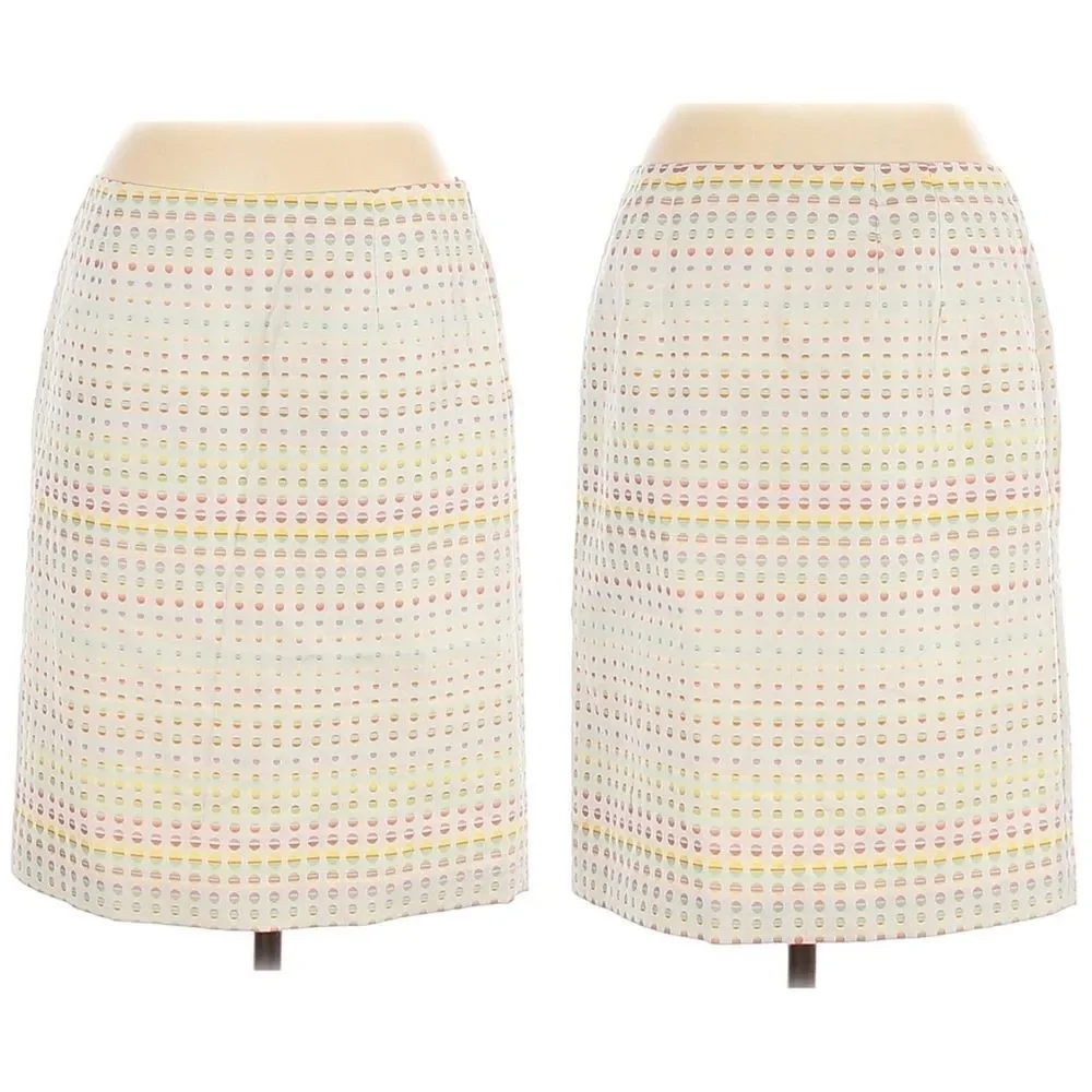 WORTH Pastel Rainbow Dots Easter Pencil Skirt 8
